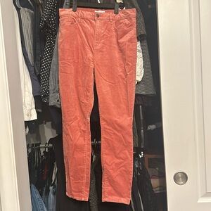 Loft High Waist Skinny cords, size 30 petite, blush pink